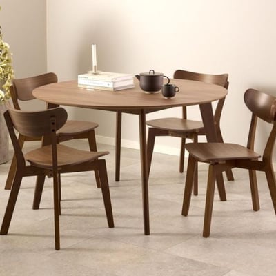 Ronde eettafel Rover - Ø120x76cm - walnootfineer
