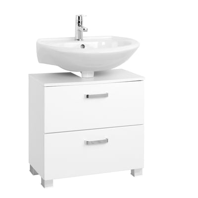 Wastafelonderkast Bobbi 60cm 1 deur en 1 lade - wit Wastafelonderkast Bobbi 60cm 1 deur en 1 lade - wit