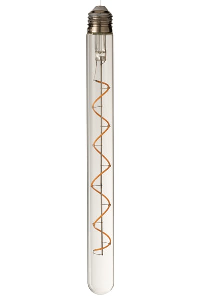 Ledlamp in doos spiraal glas geel/transparant e27 Ledlamp in doos spiraal glas geel/transparant e27