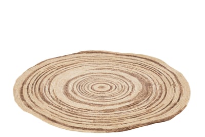Tapijt rond maïs beige/bruin