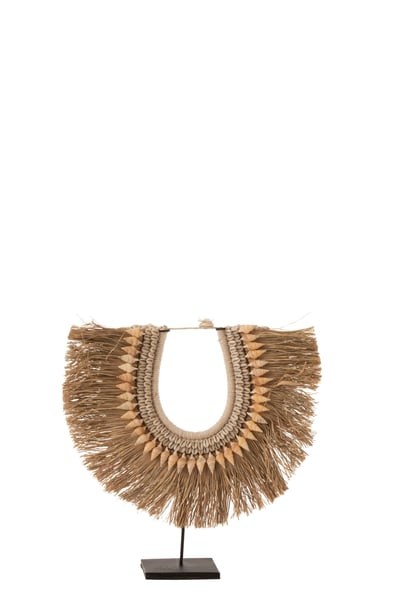 Ketting+staander dora schelpen/zeegrass beige large