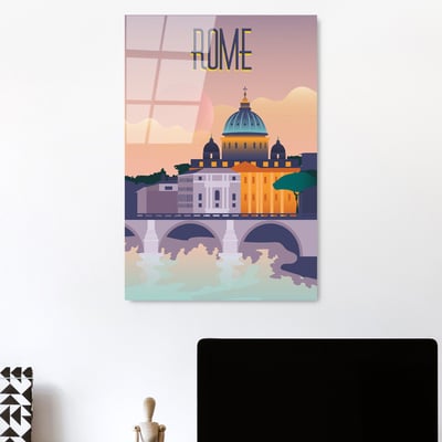 Bozeman Decoratief gehard glas schilderij | 100% GEHARD GLAS | 30 x 45 cm