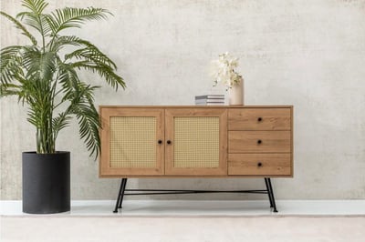 Dressoir Woody Fashion - 160x40x90cm - 2 deuren & 3 lades Dressoir Woody Fashion - 160x40x90cm - 2 deuren & 3 lades