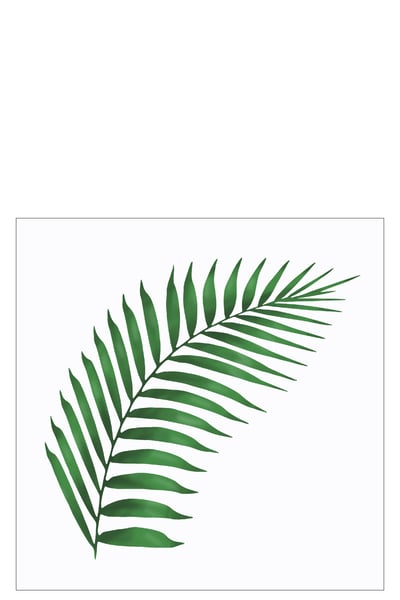 Pak 20 servet blad papier wit/groen large
