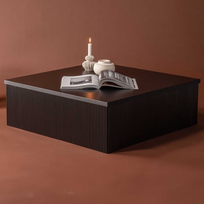 Salontafel Lenox - MDF - 90x90 cm - Zwart