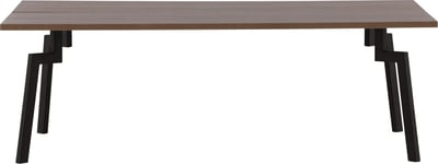 Salontafel Bethan Venture Design - MDF Walnoot - 120x70cm - Zwart/Bruin