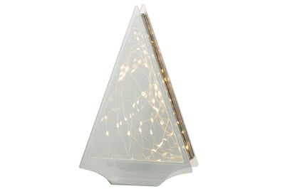 Decoratie led driehoek glas goud large Decoratie led driehoek glas goud large