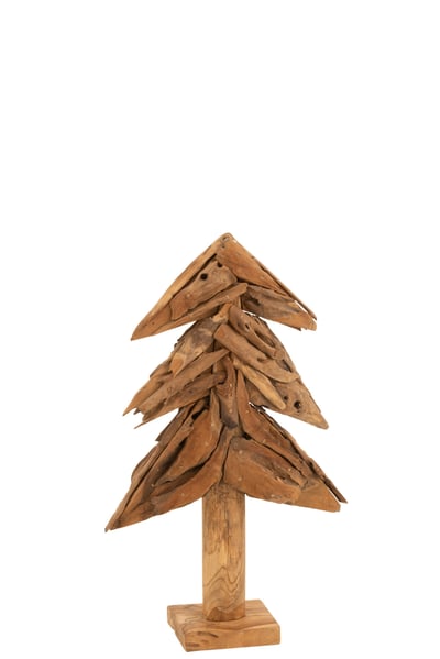 Boom stukken teak hout naturel medium