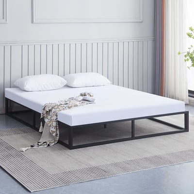 Metalen bedframe Marek - 160x200cm - mat zwart Metalen bedframe Marek - 160x200cm - mat zwart