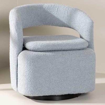 Fauteuil Laurel - Staal - 72x75x69 cm - Lichtblauw