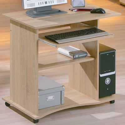 Computertafel op wielen Adda - eik