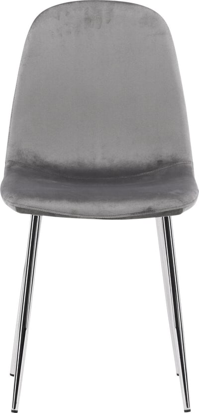 Eetkamerstoel Eva Venture Design - Velours 42x89x45cm - Lichtgrijs