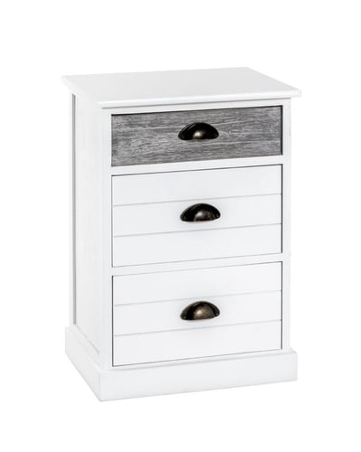 Commode | 41 x 31 x 60 cm | Wit | Massief hout