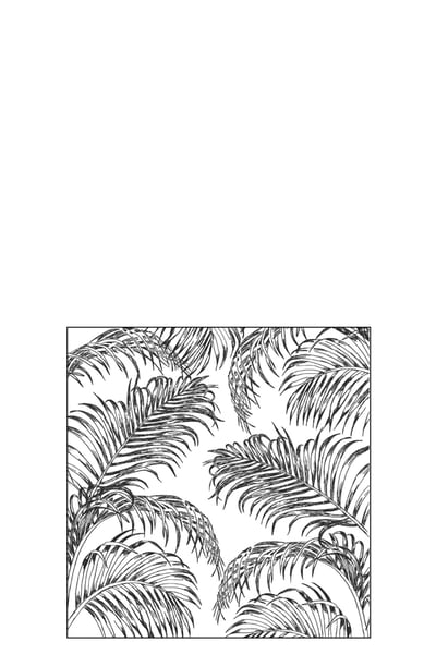 Pak 20 servetten palmbladen papier zwart small