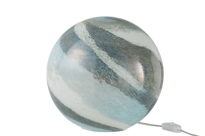 Lamp dany strepen rond glas blauw-groen large