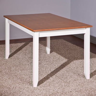 Eettafel Westerland 160x90cm landelijk - wit/bruin