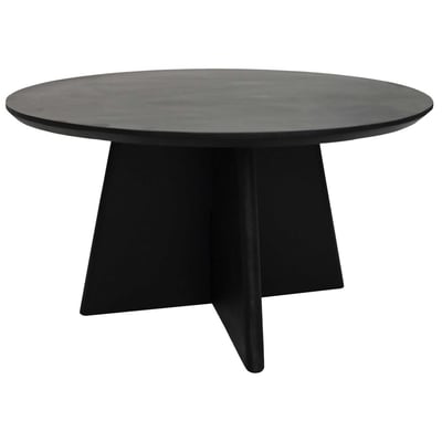 Salontafel Reginald - Ø80x45cm - zwart mangohout Salontafel Reginald - Ø80x45cm - zwart mangohout