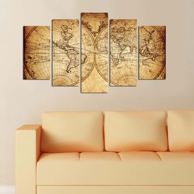Alkmene Decoratief MDF schilderij (5 stuks) | 100% MDF | 110 x 60 cm