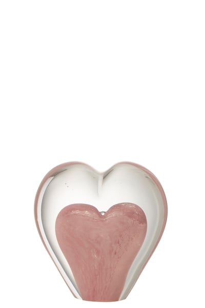 Presse papier hart glas roze small