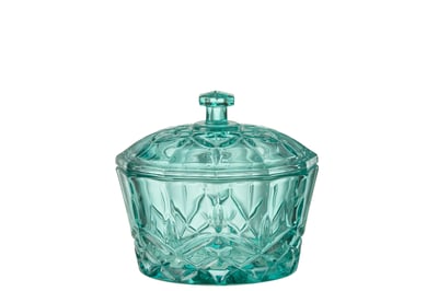 Potje mali geslepen glas azuurblauw