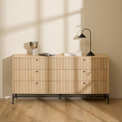 Ladekast Albany - 158x40x80cm - 6 lades - eikdecor Ladekast Albany - 158x40x80cm - 6 lades - eikdecor