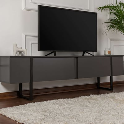 TV-Meubel Serenity - 100% MELAMINE - Antraciet - 50 x 30 x 180 cm