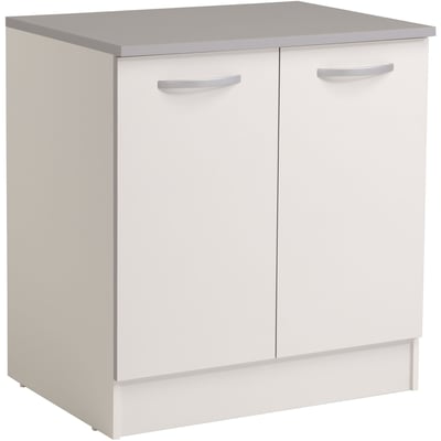 Onderkast Spoon 80 cm met 2 deuren - wit
