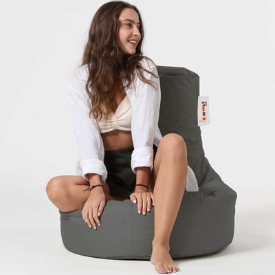 Tuin Zitzak van Atelier Del Sofa | Waterdicht, Hoge Dichtheid, Donkergrijs. Tuin Zitzak van Atelier Del Sofa | Waterdicht, Hoge Dichtheid, Donkergrijs.