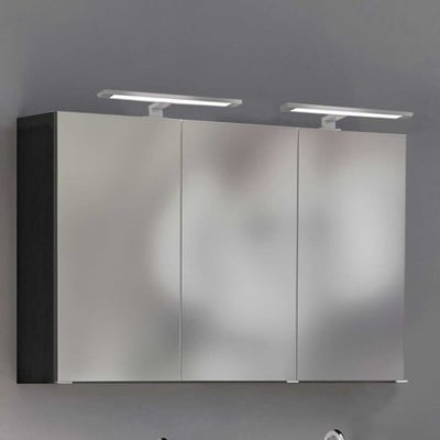 Spiegelkast Lotuk 120cm 3 deuren - grafietgrijs Spiegelkast Lotuk 120cm 3 deuren - grafietgrijs