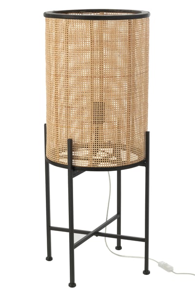 Lamp standing bamboo/metal nat