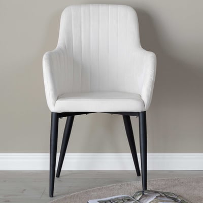 Eetkamerstoel Comfort - Polyester Corduroy - 61x92x58 cm - Beige