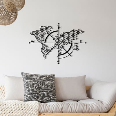 Enzo Decoratieve metalen wandaccessoire | 100% METAAL | 97 x 70 cm