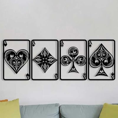 Enzo Decoratieve metalen wandaccessoire | 100% METAAL | 110 x 40 cm