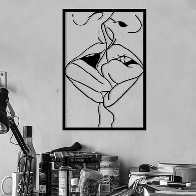 Enzo Decoratieve metalen wandaccessoire | 100% METAAL | 34,5 x 50 cm