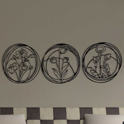 Enzo Decoratieve metalen wandaccessoire | 100% METAAL | 146 x 49 cm