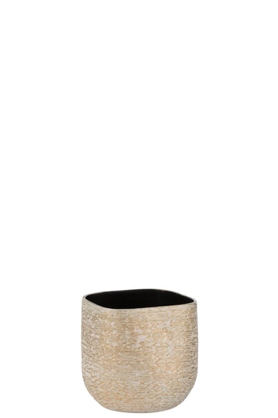 Bloempot audrey keramiek champagne medium