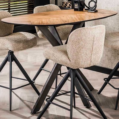 Bartafel Tamzin 140x80 cm-gerecycled teakhout fineer Bartafel Tamzin 140x80 cm-gerecycled teakhout fineer