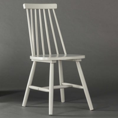 Eetkamerstoel Lönneberga - Massief Rubberhout - 50x88x43 cm - Lichtgrijs