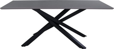 Eettafel Piazza Venture Design - Fineer - 180x90cm - Zwart/Grijs