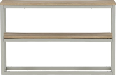 Dubbele Bijzettafel Rise - Papierlaminaat - 110x30x70 cm - Grijs/Naturel