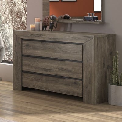 Commode East 3 lades - donkere eik