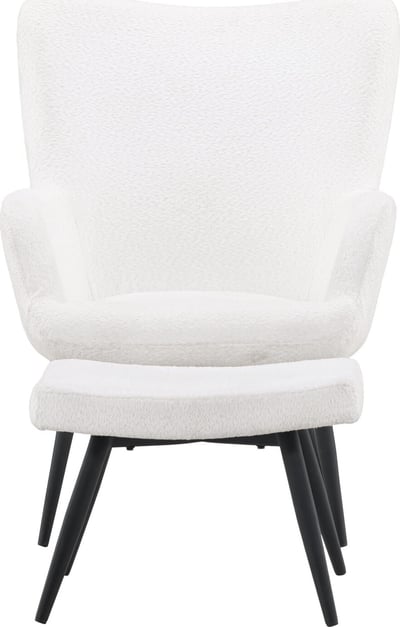 Fauteuil Como Venture Design - Staal - 78x95x72 cm - Wit