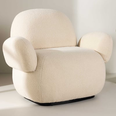 Fauteuil Sevilla - Beige Chenille - 84x87x105 cm