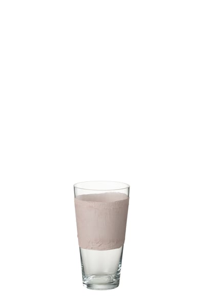 Vaas delph glas transparant/lichtroze extrasmall Vaas delph glas transparant/lichtroze extrasmall