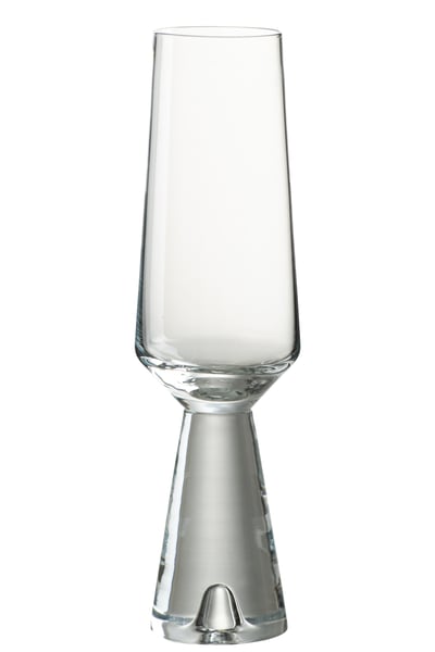 Champagneglas walker glas transparant - Set van 4