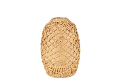 Vaas rieten bamboe naturel medium
