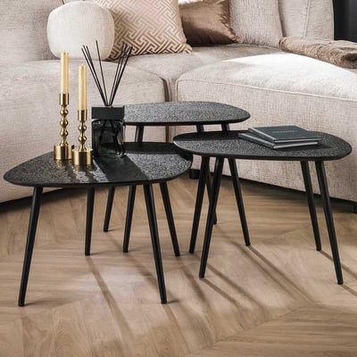 Salontafelset Dragusin | 62 x 51 x 36 cm | Zwart Salontafelset Dragusin | 62 x 51 x 36 cm | Zwart
