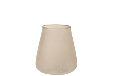 Windlicht poeder glas roze medium Windlicht poeder glas roze medium