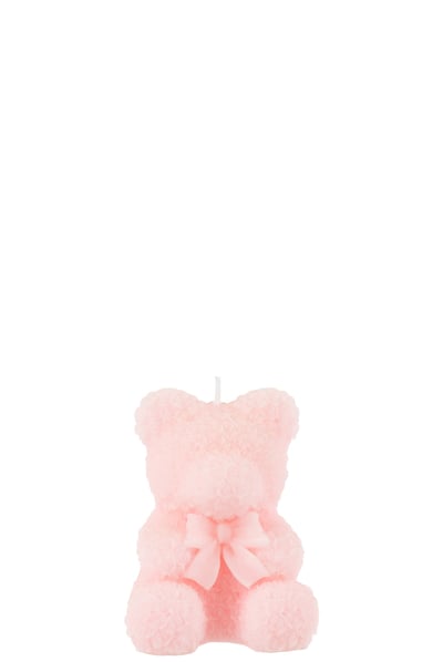 Kaars teddy beer roze small-8u