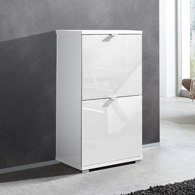 Schoenenkast Clucas 53 cm met 2 deuren - wit Schoenenkast Clucas 53 cm met 2 deuren - wit